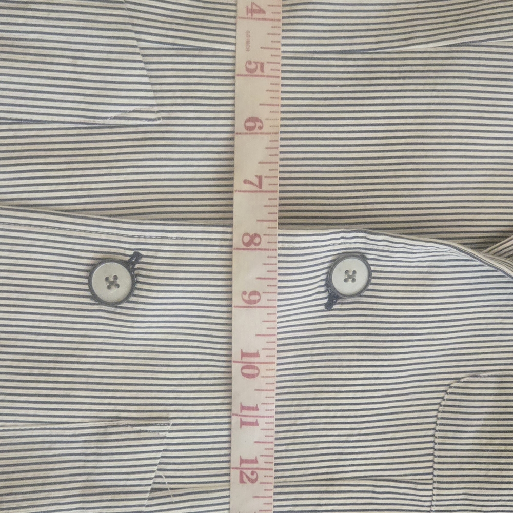 Striped Gray Blazer - Picture 8 of 10